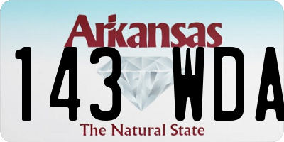 AR license plate 143WDA