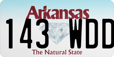 AR license plate 143WDD