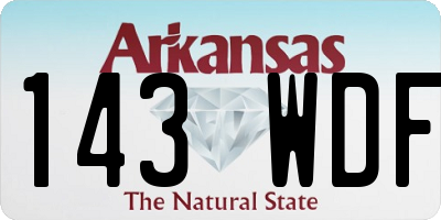 AR license plate 143WDF