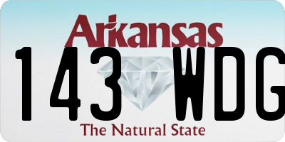 AR license plate 143WDG