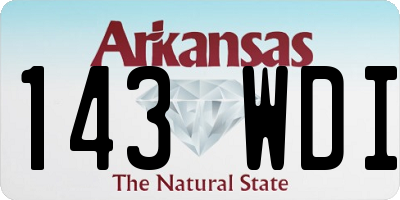 AR license plate 143WDI