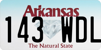 AR license plate 143WDL