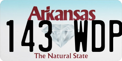 AR license plate 143WDP