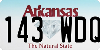 AR license plate 143WDQ