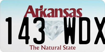 AR license plate 143WDX