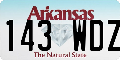 AR license plate 143WDZ