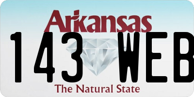 AR license plate 143WEB
