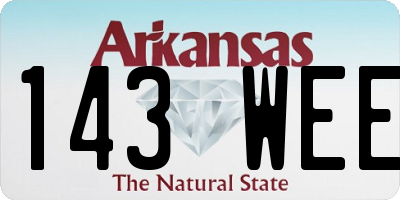 AR license plate 143WEE