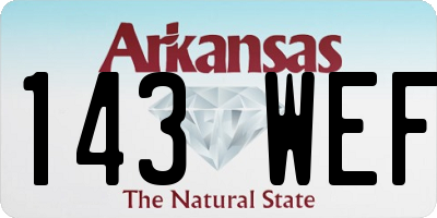AR license plate 143WEF