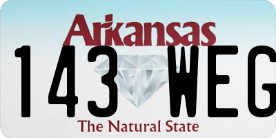 AR license plate 143WEG