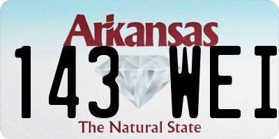 AR license plate 143WEI