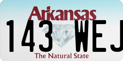 AR license plate 143WEJ