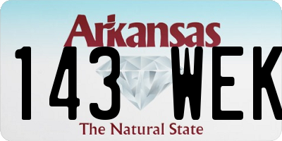AR license plate 143WEK