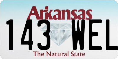 AR license plate 143WEL