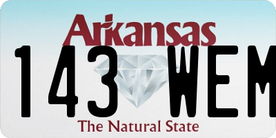 AR license plate 143WEM