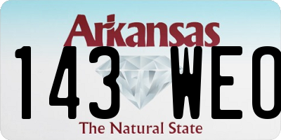 AR license plate 143WEO
