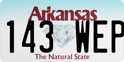 AR license plate 143WEP