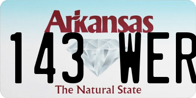 AR license plate 143WER