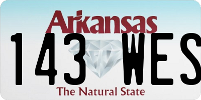 AR license plate 143WES