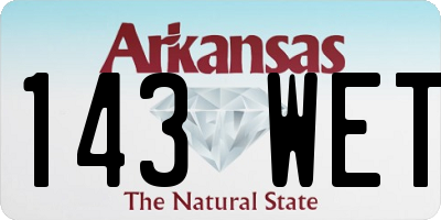 AR license plate 143WET