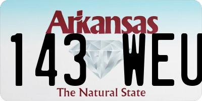 AR license plate 143WEU