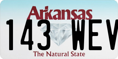 AR license plate 143WEV