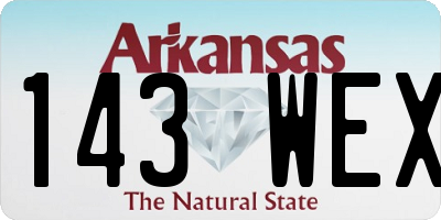 AR license plate 143WEX