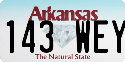 AR license plate 143WEY