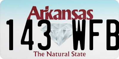 AR license plate 143WFB