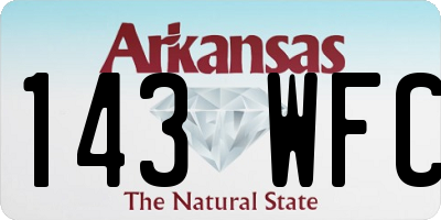 AR license plate 143WFC