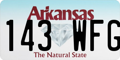 AR license plate 143WFG