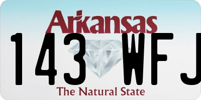AR license plate 143WFJ