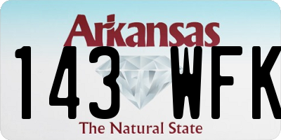 AR license plate 143WFK