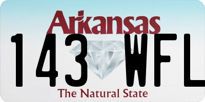 AR license plate 143WFL