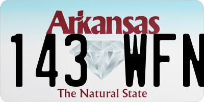 AR license plate 143WFN