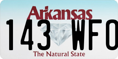AR license plate 143WFO