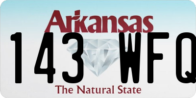 AR license plate 143WFQ