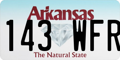 AR license plate 143WFR