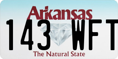 AR license plate 143WFT