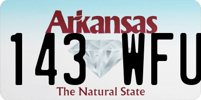 AR license plate 143WFU