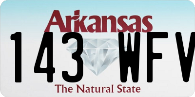 AR license plate 143WFV
