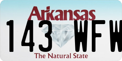 AR license plate 143WFW