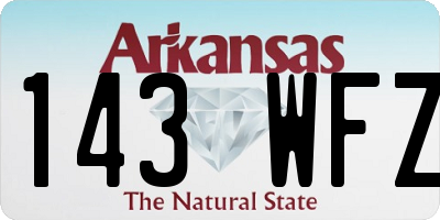 AR license plate 143WFZ