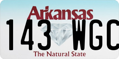 AR license plate 143WGC