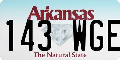 AR license plate 143WGE