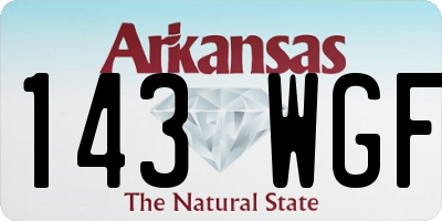 AR license plate 143WGF