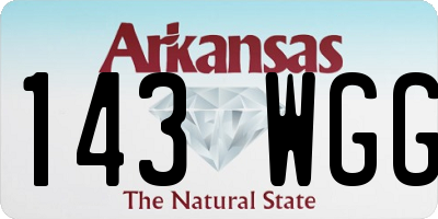 AR license plate 143WGG
