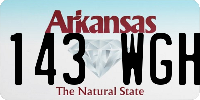 AR license plate 143WGH