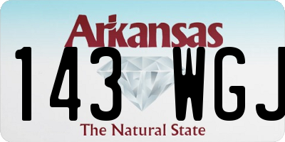 AR license plate 143WGJ