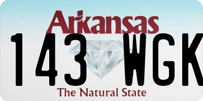 AR license plate 143WGK